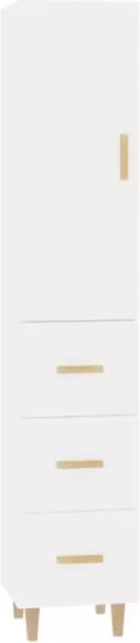 VidaXL Hoge kast 35x34x180 cm bewerkt hout wit - Foto 2