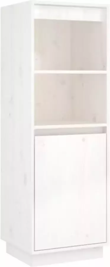 VidaXL -Hoge-kast-37x34x110-cm-massief-grenenhout-wit - Foto 3