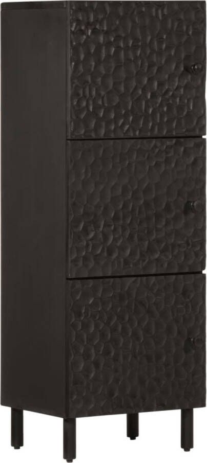 VidaXL -Hoge-kast-40x33x110-cm-massief-mangohout-zwart - Foto 3