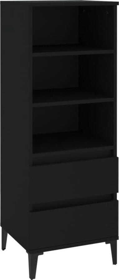 VidaXL -Hoge-kast-40x36x110-cm-bewerkt-hout-zwart - Foto 2