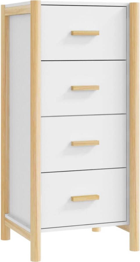 VidaXL -Hoge-kast-42x38x90-cm-bewerkt-hout-wit - Foto 2