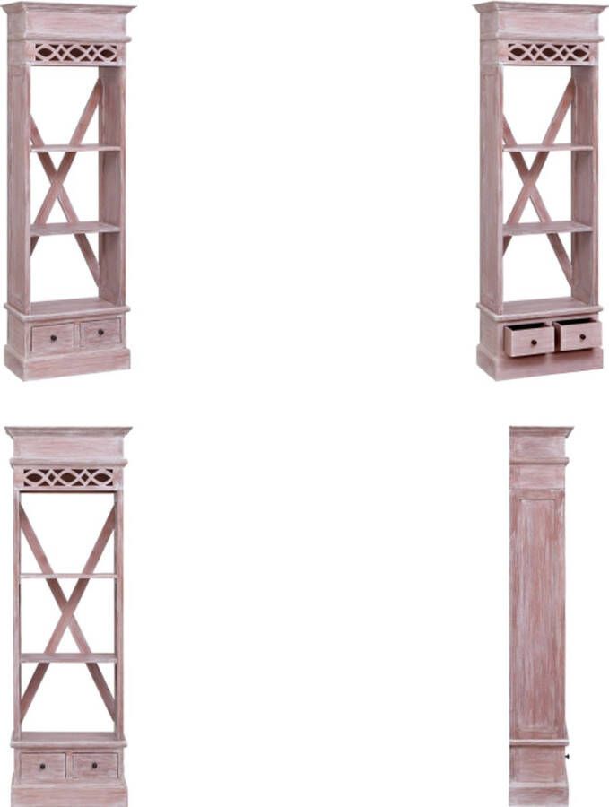 VidaXL Hoge kast 60x30x180 cm massief mahoniehout Hoge Kast Hoge Kasten Boekenkast Boekenkasten