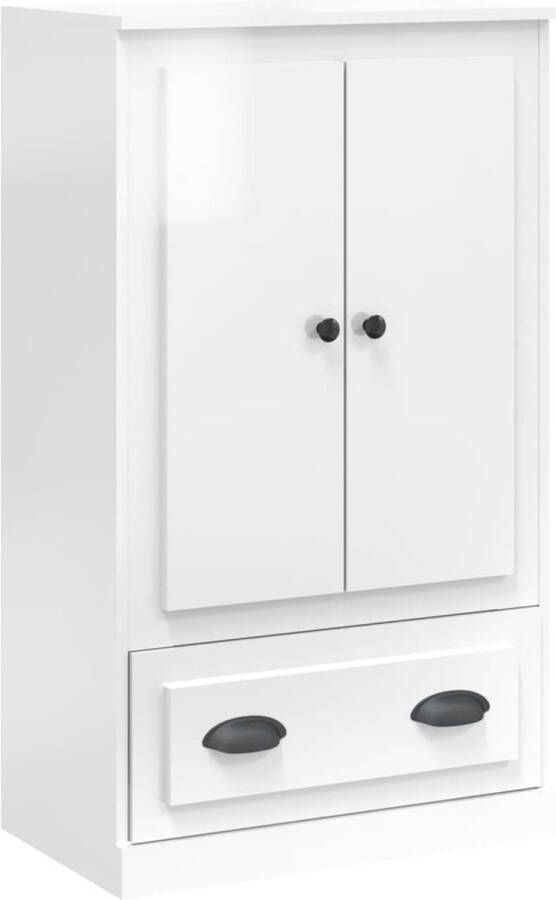 VidaXL Hoge kast Hoogglans wit 60x35 5x103 5 cm Hoge Kast Buffetkast Opslagoplossing Keukenopslag Woonkamerspullen - Foto 2