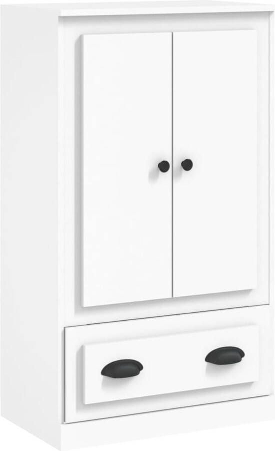 VidaXL Hoge kast Bewerkte hout wit 60x35 5x103 5 cm Hoge Kast Buffetkast Houten Kast Wit Kast Scandinavisch Design - Foto 2