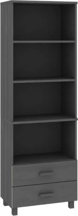 VidaXL -Hoge-kast-HAMAR-60x35x180-cm-massief-grenenhout-donkergrijs - Foto 3