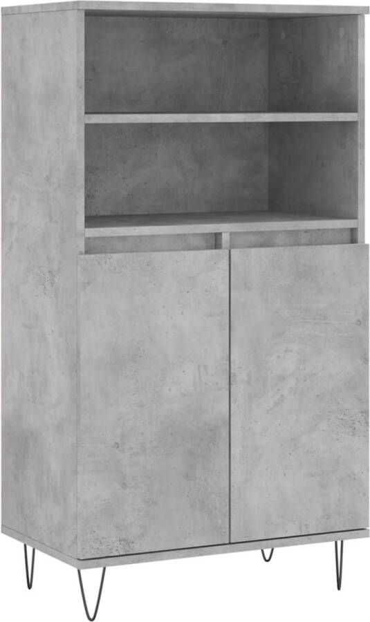 VidaXL Hoge Kast Betongrijs 60x36x110 cm Bijzettafel Side Table Tv Stand Opslagkast Bergruimte - Foto 2