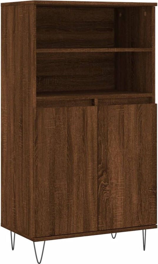 VidaXL -Hoge-kast-60x36x110-cm-bewerkt-hout-bruineikenkleurig - Foto 2