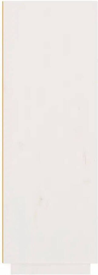 VidaXL -Hoge-kast-60x40x116 5-cm-massief-grenenhout-wit - Foto 4