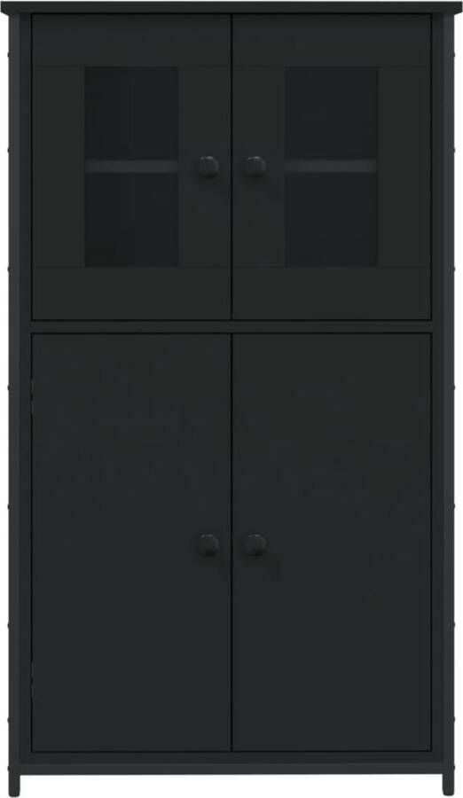 VidaXL -Hoge-kast-62x32x106 5-cm-bewerkt-hout-zwart - Foto 4