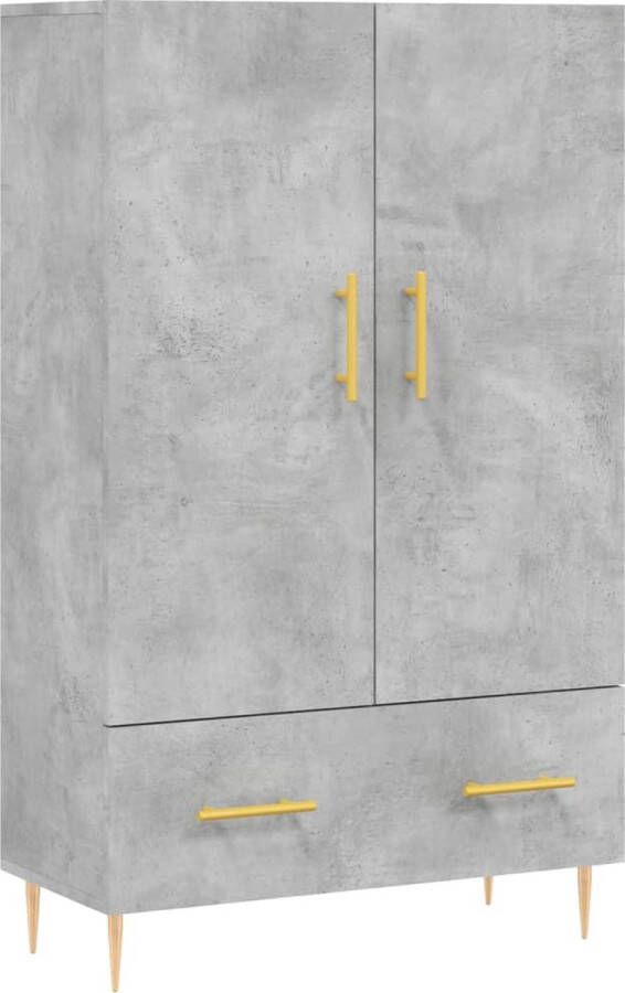 Prolenta Premium INFIORI Hoge kast 69 5x31x115 cm bewerkt hout betongrijs - Foto 4