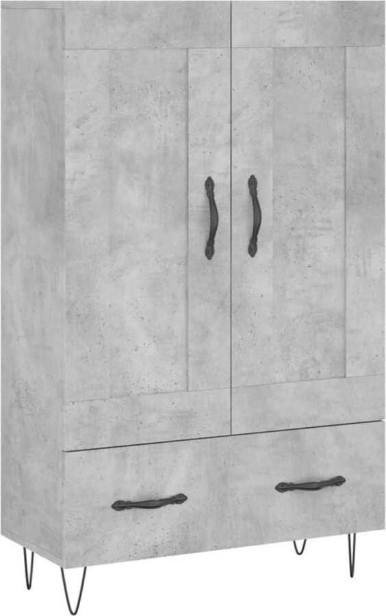 VidaXL -Hoge-kast-69 5x31x115-cm-bewerkt-hout-betongrijs - Foto 2