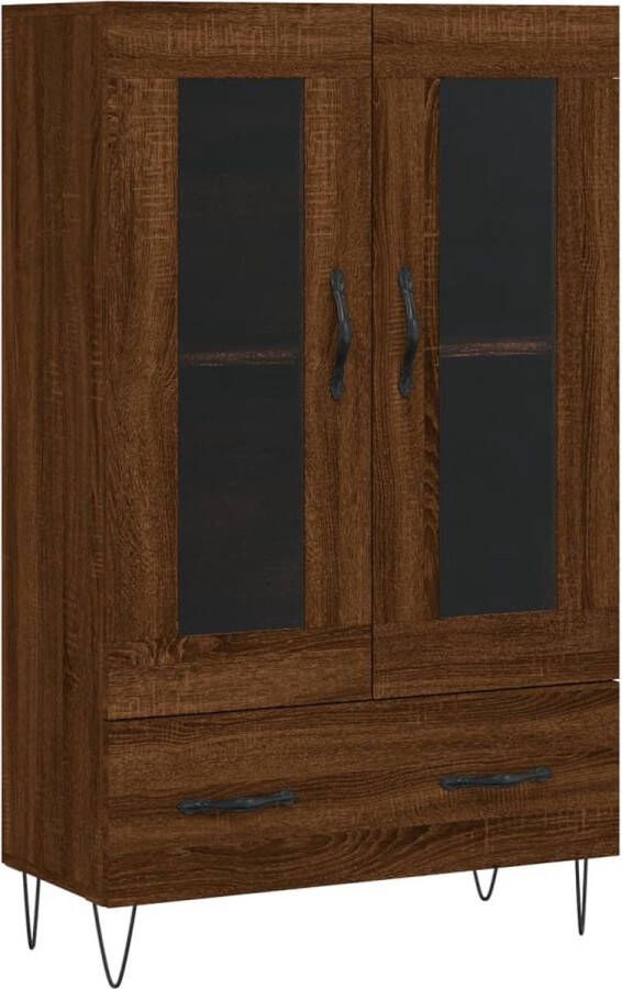 Prolenta Premium INFIORI Hoge kast 69 5x31x115 cm bewerkt hout bruineikenkleurig - Foto 14