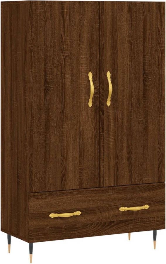 Prolenta Premium INFIORI Hoge kast 69 5x31x115 cm bewerkt hout bruineikenkleurig - Foto 6