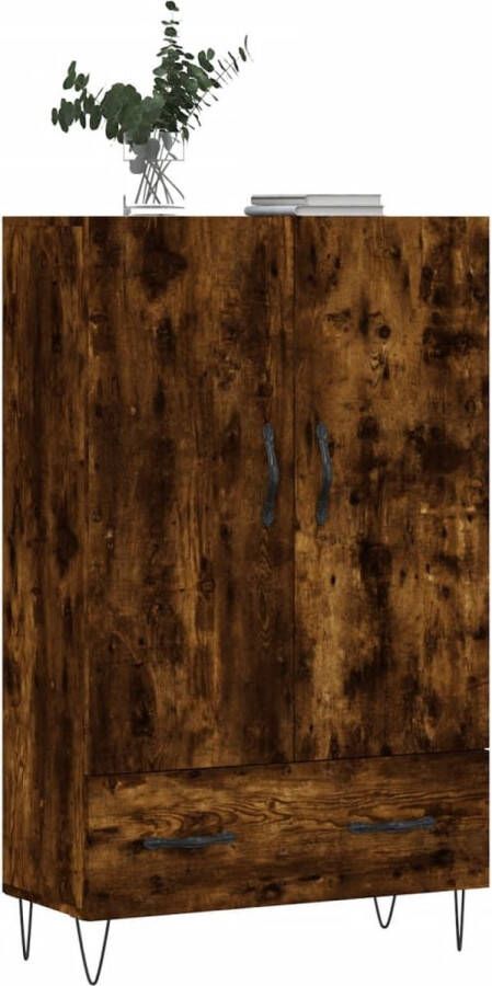 Prolenta Premium INFIORI Hoge kast 69 5x31x115 cm bewerkt hout gerookt eikenkleurig - Foto 8