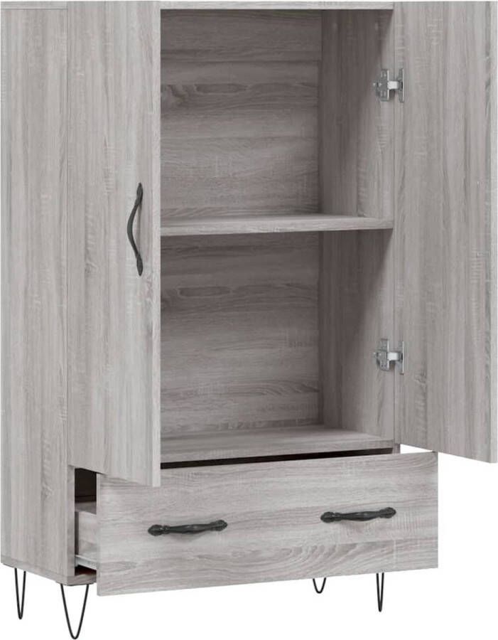 Prolenta Premium INFIORI Hoge kast 69 5x31x115 cm bewerkt hout grijs sonoma eikenkleurig - Foto 7