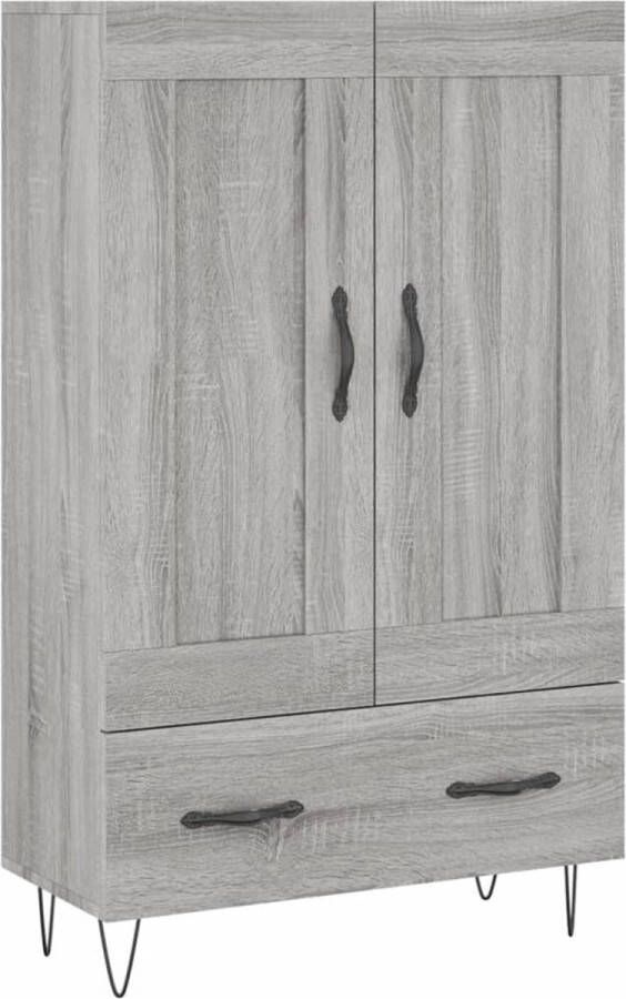 Prolenta Premium INFIORI Hoge kast 69 5x31x115 cm bewerkt hout grijs sonoma eikenkleurig - Foto 5