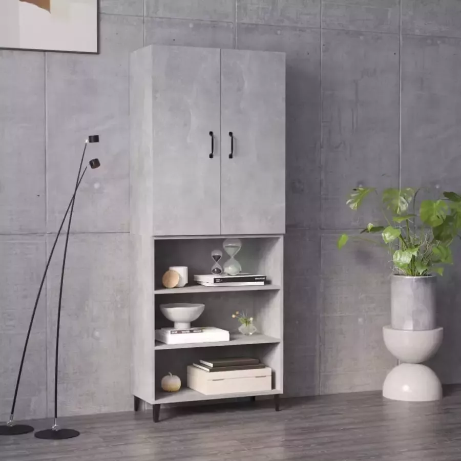 VidaXL -Hoge-kast-69 5x32 5x180-cm-bewerkt-hout-betongrijs - Foto 8