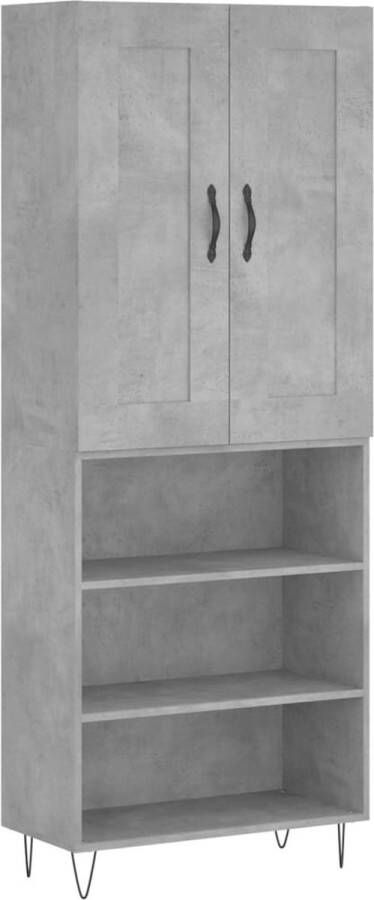 VidaXL -Hoge-kast-69 5x34x180-cm-bewerkt-hout-betongrijs - Foto 13