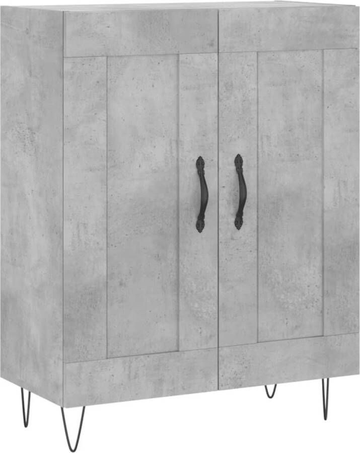 VidaXL -Hoge-kast-69 5x34x180-cm-bewerkt-hout-betongrijs - Foto 5