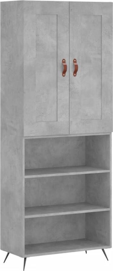 VidaXL -Hoge-kast-69 5x34x180-cm-bewerkt-hout-betongrijs - Foto 3