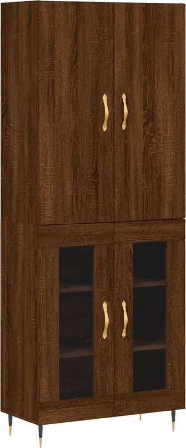 VidaXL -Hoge-kast-69 5x34x180-cm-bewerkt-hout-bruineikenkleurig - Foto 3