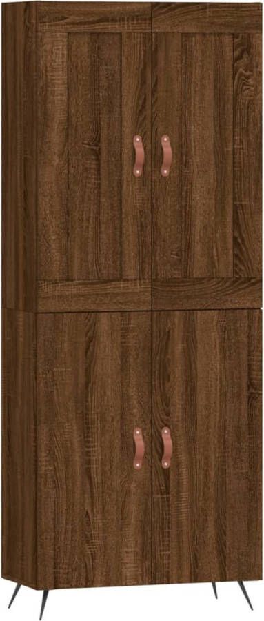 VidaXL -Hoge-kast-69 5x34x180-cm-bewerkt-hout-bruineikenkleurig - Foto 11