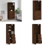 VidaXL -Hoge-kast-69-5x34x180-cm-bewerkt-hout-bruin-eikenkleur Hoge Kast Hoge Kasten Dressoir Buffetkast - Thumbnail 3