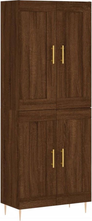 VidaXL -Hoge-kast-69 5x34x180-cm-bewerkt-hout-bruineikenkleurig - Foto 12