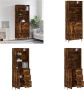 VidaXL -Hoge-kast-69-5x34x180-cm-bewerkt-hout-gerookt-eikenkleurig Hoge Kast Hoge Kasten Dressoir Buffetkast - Thumbnail 7