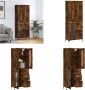 VidaXL -Hoge-kast-69-5x34x180-cm-bewerkt-hout-gerookt-eikenkleurig Hoge Kast Hoge Kasten Dressoir Buffetkast - Thumbnail 5