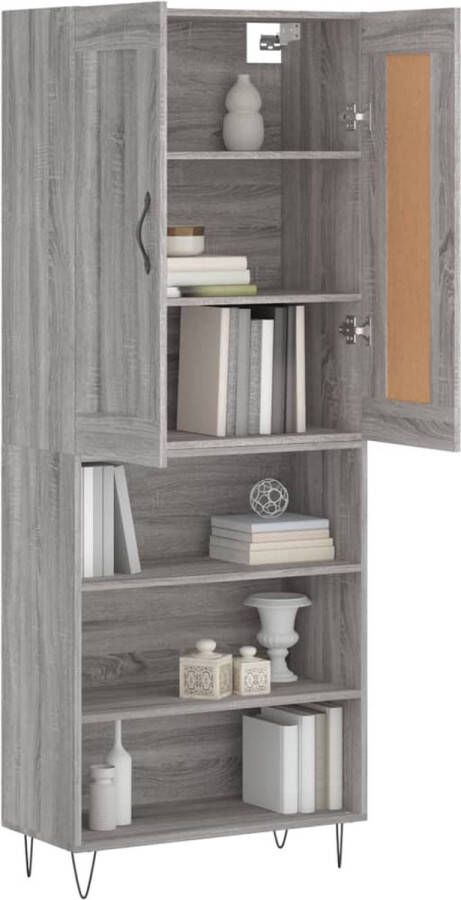 VidaXL -Hoge-kast-69 5x34x180-cm-bewerkt-hout-grijs-sonoma-eikenkleurig - Foto 2