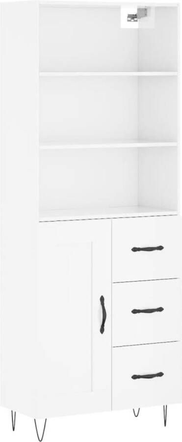 VidaXL -Hoge-kast-69 5x34x180-cm-bewerkt-hout-hoogglans-wit - Foto 7