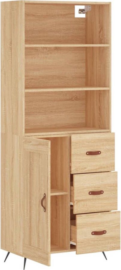 VidaXL -Hoge-kast-69 5x34x180-cm-bewerkt-hout-sonoma-eikenkleurig - Foto 4