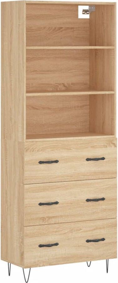 VidaXL -Hoge-kast-69 5x34x180-cm-bewerkt-hout-sonoma-eikenkleurig - Foto 7
