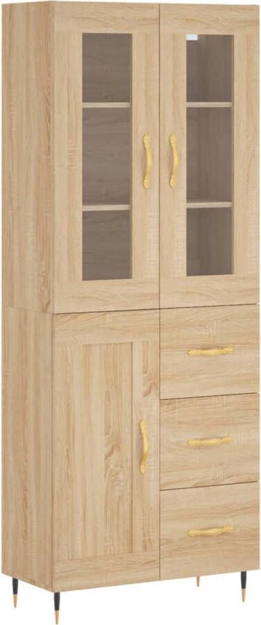 VidaXL -Hoge-kast-69 5x34x180-cm-bewerkt-hout-sonoma-eikenkleurig - Foto 9