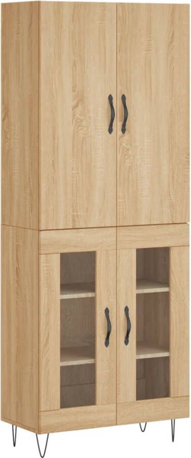 VidaXL -Hoge-kast-69 5x34x180-cm-bewerkt-hout-sonoma-eikenkleurig - Foto 8