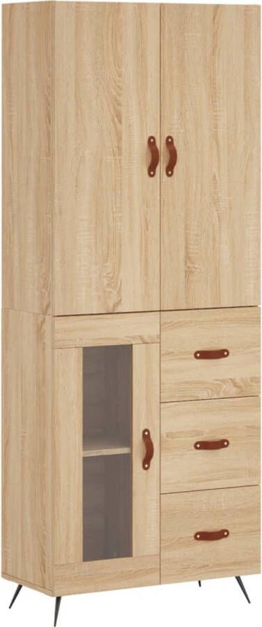 VidaXL -Hoge-kast-69 5x34x180-cm-bewerkt-hout-sonoma-eikenkleurig - Foto 6