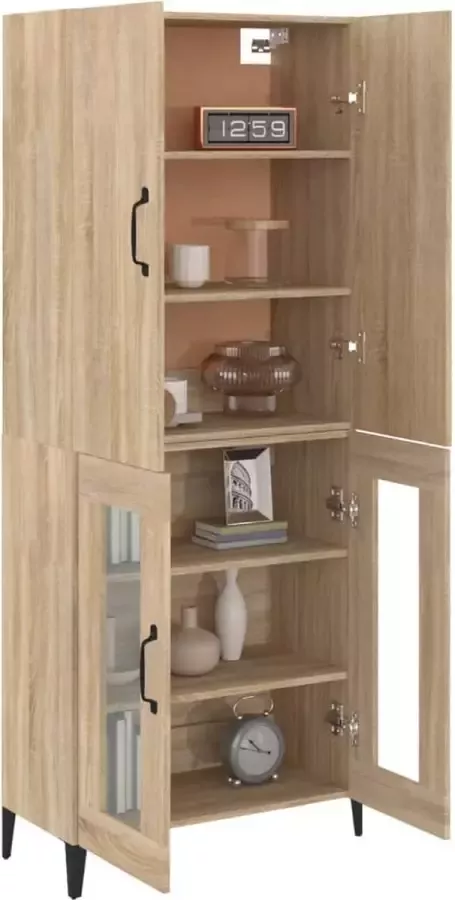 VidaXL Hoge kast 69.5x34x180 cm bewerkt hout sonoma eikenkleurig - Foto 2