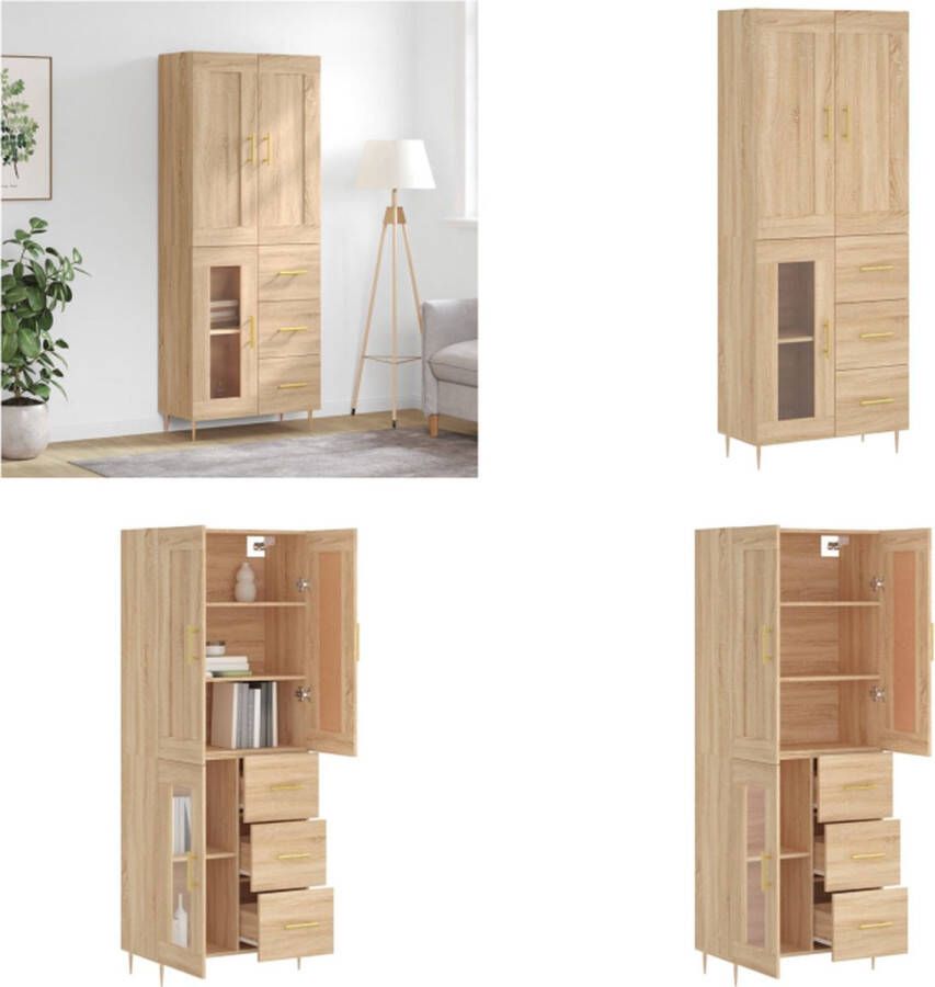 VidaXL -Hoge-kast-69-5x34x180-cm-bewerkt-hout-sonoma-eikenkleurig Hoge Kast Hoge Kasten Dressoir Buffetkast