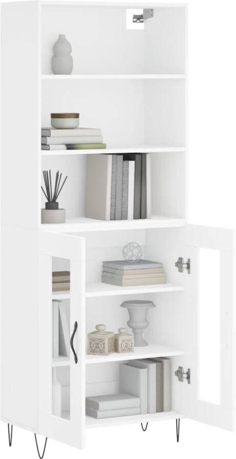 VidaXL -Hoge-kast-69 5x34x180-cm-bewerkt-hout-wit - Foto 5