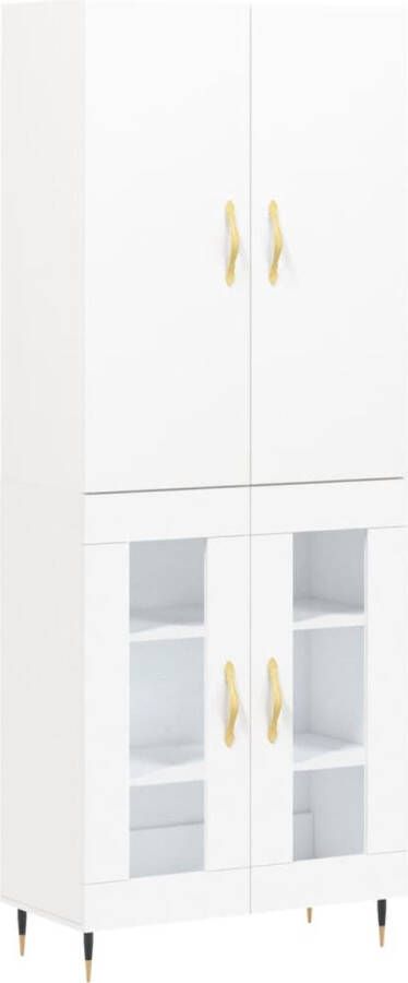 VidaXL -Hoge-kast-69 5x34x180-cm-bewerkt-hout-wit - Foto 2
