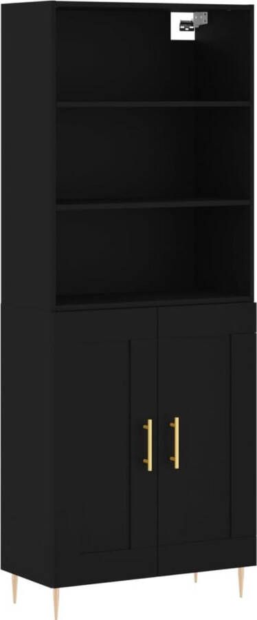 VidaXL -Hoge-kast-69 5x34x180-cm-bewerkt-hout-zwart - Foto 13