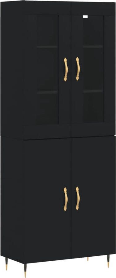 VidaXL -Hoge-kast-69 5x34x180-cm-bewerkt-hout-zwart - Foto 17