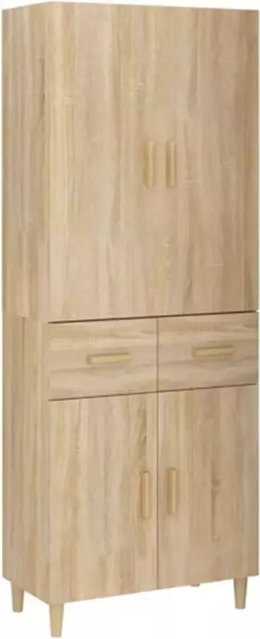 VidaXL Hoge kast 69.5x34x179 cm bewerkt hout sonoma eikenkleurig - Foto 2