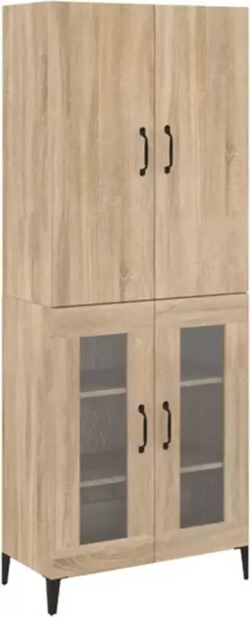 VidaXL Hoge kast 69.5x34x180 cm bewerkt hout sonoma eikenkleurig - Foto 3