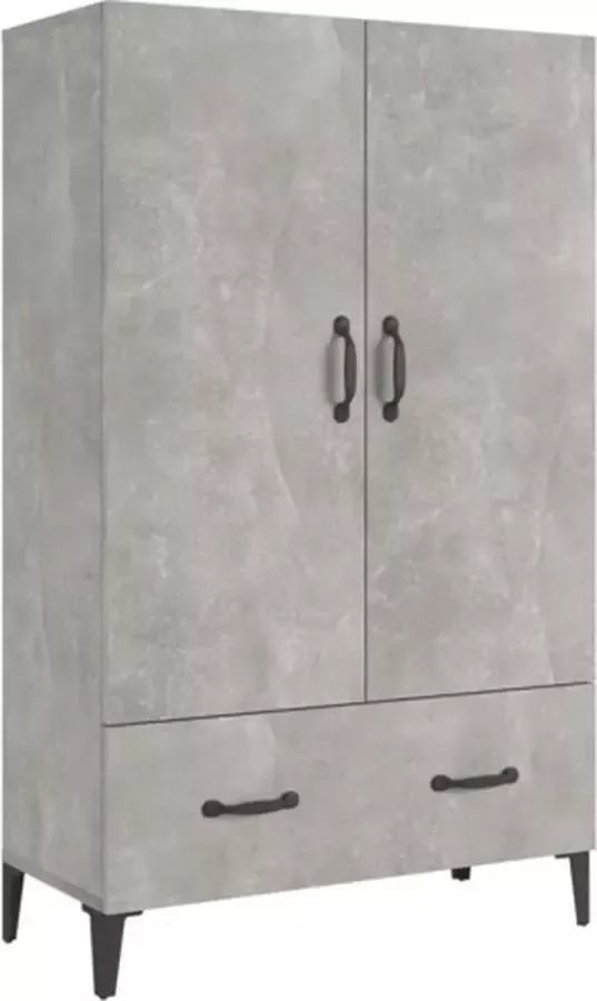 VidaXL -Hoge-kast-70x31x115-cm-bewerkt-hout-betongrijs - Foto 4