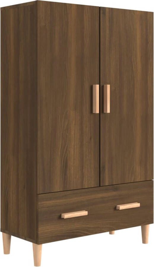 VidaXL Hoge kast 70x31x115 cm Bruin Eikenkleur Hoge Kast Met Laden Bruine Eiken Boekenkast Woonkamermeubel - Foto 3