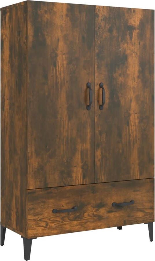 VidaXL -Hoge-kast-70x31x115-cm-bewerkt-hout-gerookt-eikenkleurig - Foto 4