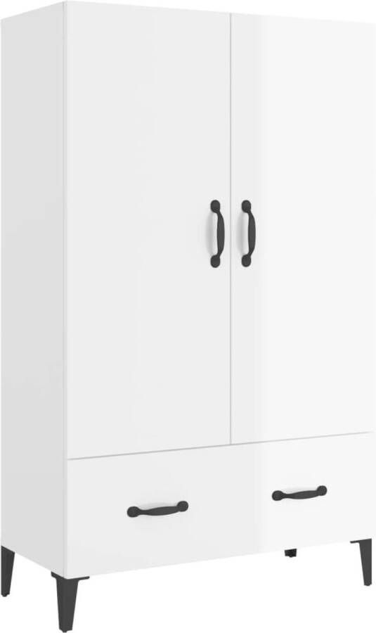 VidaXL -Hoge-kast-70x31x115-cm-bewerkt-hout-hoogglans-wit