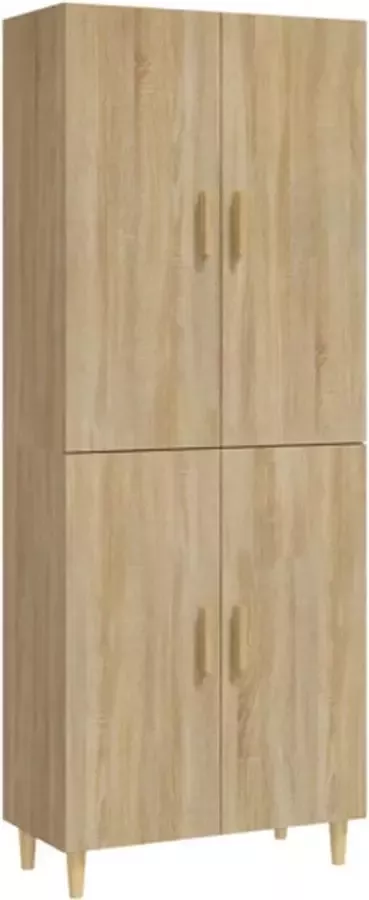 VIDAXL Hoge kast 70x34x180 cm bewerkt hout sonoma eikenkleurig - Foto 2